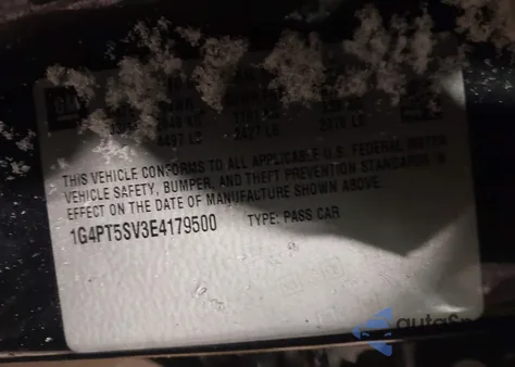 2014 Buick Verano Premium Group из США, поврежденный, VIN 1G4PT5SV3E4179500